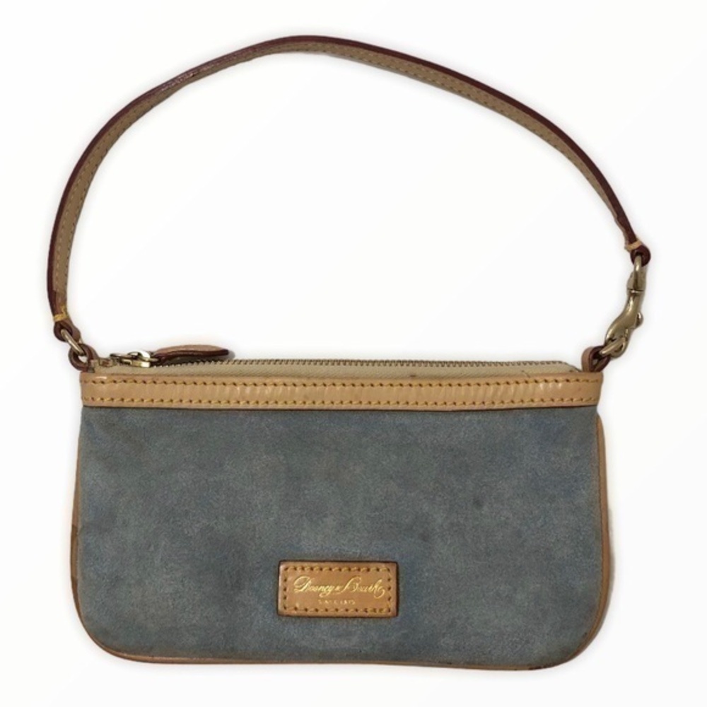 DOONEY & bourke blue suede mini bag wristlet